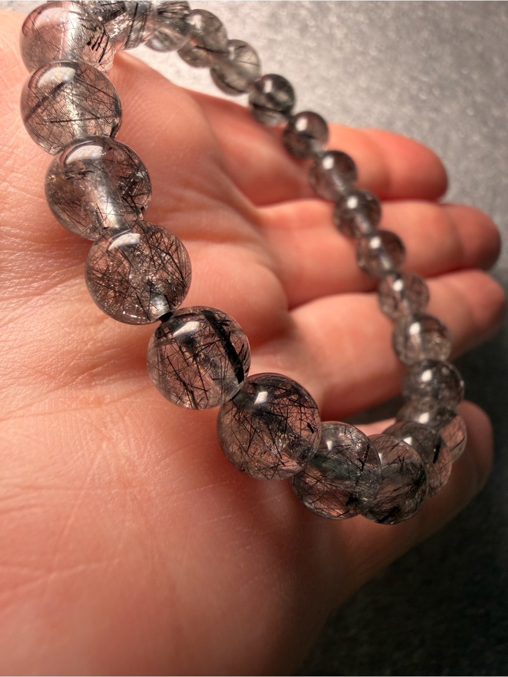 Gorgeous Clarity HQ Rare Black Brookite Natural Crystal Bracelet